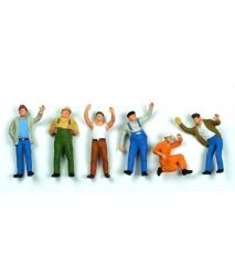 PREI68202 - Lot de 6 ouvriers de chantier