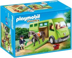PLAY6928 - Jeu de construction PLAYMOBIL - Cavalier avec van et cheval