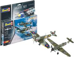 REV63710 - Maquette avec peinture à assembler – Avion Messerschmitt Bf109G-10 & Spitfire Mk.V