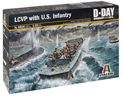 ITA6524 - Maquette à assembler et à peindre - LCVP avec U.S Infanterie