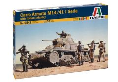 ITA6543 - Maquette à assembler et à peindre - Carro Armato M14/41 I avec Infanterie Italienne