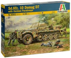 ITA6561 - Maquette à assembler et à peindre - Sd.Kfz. 10 DEMAG D7 avec des parachutistes allemands