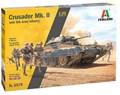 ITA6579 - Maquette à assembler et à peindre - Crusader Mk.II avce la 8e armée d'infanterie