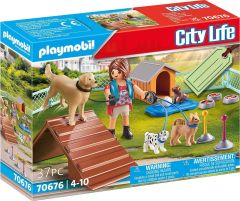 PLAY70676 - Jeu de construction PLAYMOBIL - Éducatrice avec chiens