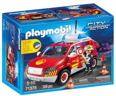 PLAY71375 - Jeu de construction - Véhicule d'intervention avec sirène des pompiers