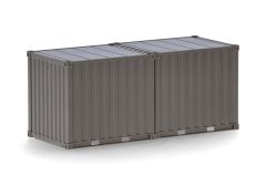 HER747110 - 2 containers 10 pieds gris