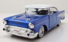 MMX79030BLEU - Voiture coupé de 1957 couleur bleu et blanche - CHEVROLET BelAir