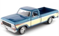 MMX79346BLEU - Voiture de 1979 couleur bleu et beige – FORD F-150 Custom