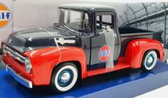 MMX79647 - Voiture de 1956 couleur noir et rouge - FORD F-100 pick-up GULF