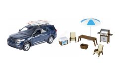 MMAX79724 - Voiture de 2022 couleur bleu avec accessoires de camping - FORD Explorer XLT