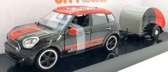 MMX79762 - Voiture avec caravane de couleur rouge et noire - MINI COOPER Countryman S