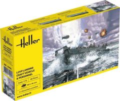 HEL79995 - Maquette à assembler et à peindre - LCVP du débarquement avec véhicule personnel
