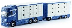 TEK72566 - Camion porteur bétaillère avec remorque BRUHLMANN - SCANIA S Highline 6x2