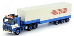 TEK73946 - Camion avec remoruqe bâchée NOR-CARGO – SCANIA R142 6x4