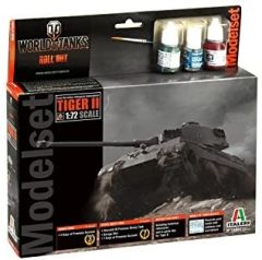 ITA74001 - Maquette WOLRD OF TANKS à assembler et à peindre - Kit de démarrage - Tiger II