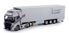 TEK75144 - Camion avec remorque frigorifique aux couleurs SARANTOS - VOLVO FH04 XL 4x2