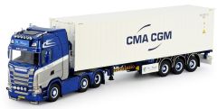 TEK76539 - Camion porte container et container CMACGM - SCANIA S 6x2 M.Maas