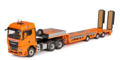 CON80251/01 - Camion avec porte engins de couleur orange – MAN TGX GM 6x4