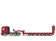 CON80256/0 - Camion avec porte engins couleur rouge - MAN TG GX 8x4