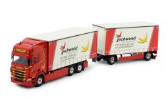 TEK81347 - Camion porteur avec remorque du transporteur GSCHWEND - SCANIA Next Gen. Série R Highline 6x2