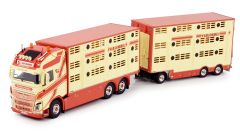 TEK81411 - Camion porteur avec remorque bétaillère - VANLOMMEL - VOLVO FH04 XL Globetrotter 6x2