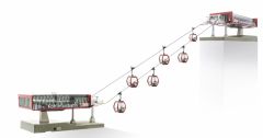 JC82498 - Remontée mécanique de couleur rouge et noire - KOHLMAISBAHN - avec 6 télécabine OMEGA V