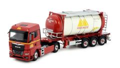 TEK83741 - Camion avec porte container et container citerne du transporteur MERVIELDE - MAN TX GM 4x2