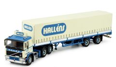 TEK83989 - Camion avec remorque bâchée - HALLENS - VOLVO F12 6x2