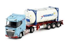 TEK85175 - Camion avec porte container et container citerne ANHALT – DAF XG 4x2