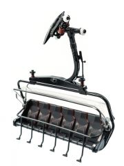 JC86503 - Télésiège de couleur noir et rouge -  6 Personnes