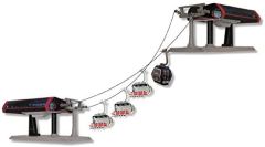JC84491 - Remontée mécanique de couleur Noire et rouge avec 3 télésièges et une télécabine