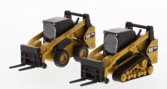 DCM85693 - Pack de 2 Mini chargeur CATERPILLAR – 242D2 sur pneus et 297D2 sur chenilles