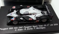 SPA87S087 - Voiture de course 3 ème Le Mans 2008 – PEUGEOT 908 HDI FAP N°9