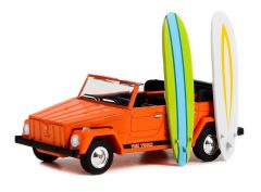 GREEN97140-C - Voiture sous blister de la série THE HOBBY SHOP - VOLKSWAGEN Type 181 1971 – THE THING - avec planches de surfs