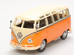 CAR251PNDE - Mini bus VOLKSWAGEN T1 Samba de couleur orange et blanc