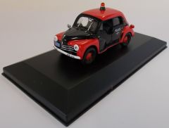 AKI0153 - Voiture des forces de l'ordre de Monaco RENAULT 4Cv de couleur rouge et noire