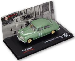 AKI0154 - Voiture de courses du pilote Juan Ferandez SEAT 1400B n°61 de couleur verte