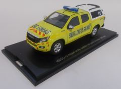ALARME0027 - Voiture d'urgence ISUZU D-Max SAMU 39 du SMUR de Lons Lesaunier édité à 325 pièces modèle en résine