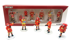 ALERTE0075 - Ensemble de 5 figurines pompiers feux de forês édité à 500 unités