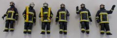 ALERTE0085 - Ensemble de 6 pompiers intervention contre feu urbain édité à 500 pièces