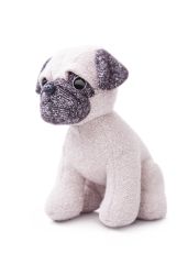 AUR60626 - Chien Bouledogue en peluche - Mesurant : 20 cm