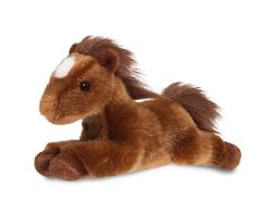 AUR60727 - Peluche de cheval à caliner - Mesurant : 20 cm