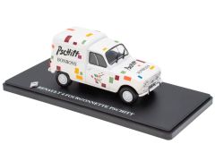 Voiture de couleur blanche PSCHITT – RENAULT 4 fourgonnette