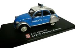 MAGAP2CVPOLENTE - Voiture de la Police Allemande couleur blanche et bleu - CITROEN 2CV