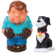 BRI43101B - Personnage avec chien