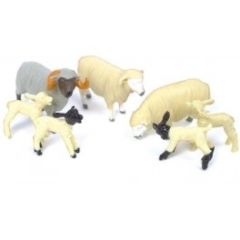 BRI40967 - 2 Moutons un Bélier et 4 Agneaux