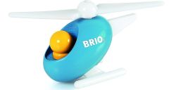 BRIO30206B - Hélicoptère en bois de couleur Bleu