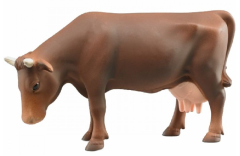BRU2308C - Vache de couleur marron tête baissée jouet BRUDER