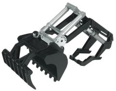 BRU2317 - Chargeur frontal avec godet à griffe adapté à la série 2000 tracteur jouet BRUDER