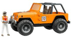 BRU2542 - Voiture de cross JEEP Cross country orange avec le conducteur jouet BRUDER